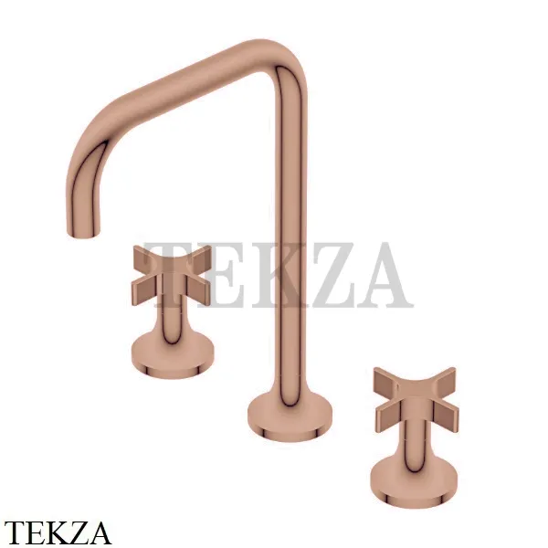 Ritmonio Diametro35 Cross Смеситель для раковины, без гарнитура PR53AE201 F33, Brushed Rose Gold