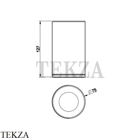 Gessi INCISO accessories Стакан настольный, композит черный 58532-706, Black Metal PVD