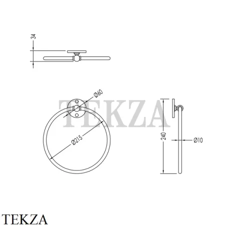 Devon&Devon CAVENDISH Полотенцедержатель-кольцо WM07CR, хром глянец