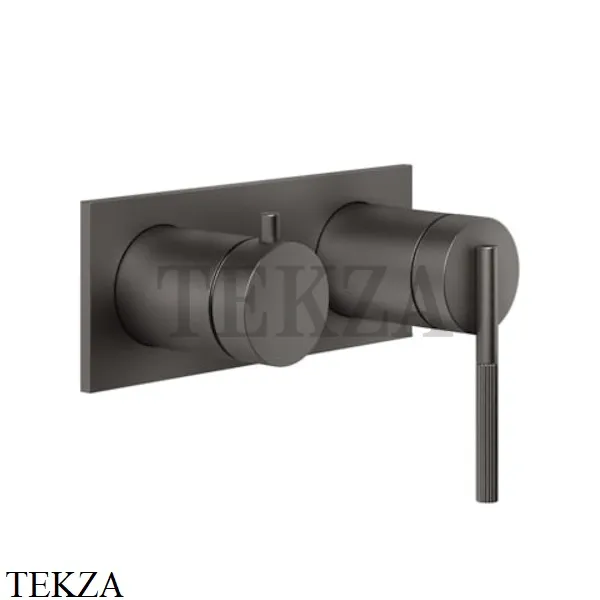 Gessi INGRANAGGIO Смеситель для душа на планке, 2 потока, внешняя часть 63579-707, Black Metal Brushed