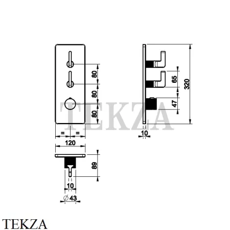 Gessi INCISO WELLNESS Термостат 2 выхода, внешняя часть 58204-031, хром глянец
