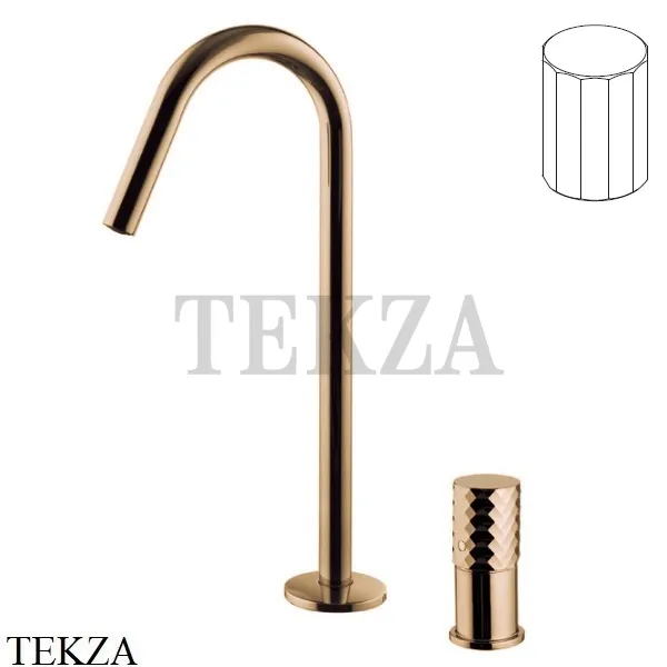 FIMA Carlo Frattini Spillo TECH V Смеситель для раковины, с донным клапаном F3271TNCVZL, Amber Bronza