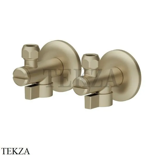 Newform Шаровой кран с фильтром 1/2 дюйма (пара), 125.59.098, PVD Brushed pale gold
