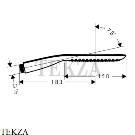 Hansgrohe PuraVida 120 Air 1 jet Ручной мини-душ 28558400, хром глянец-белый