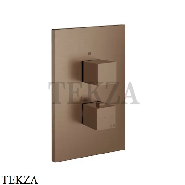 Gessi Rettangolo shower Термостат на 1 выход, внешняя часть 20182-708, Copper Brushed PVD