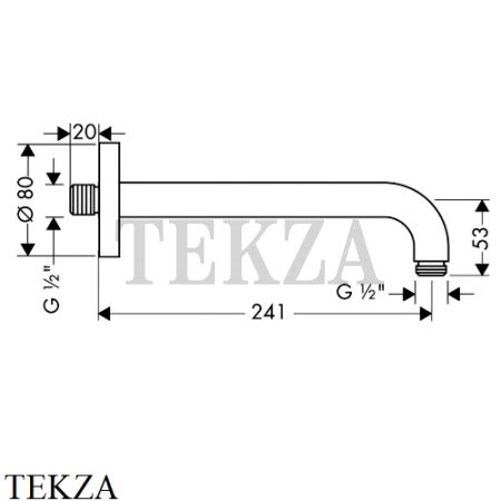 Hansgrohe Держатель для душа 27409000, хром глянец