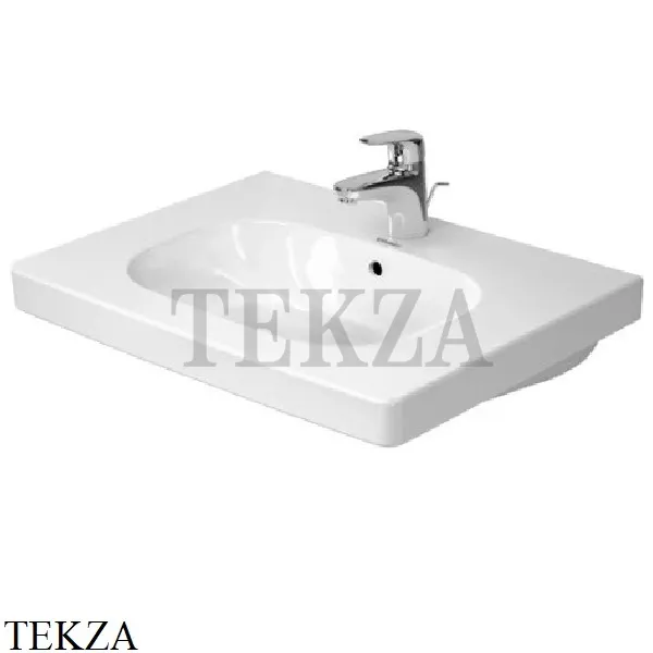 Duravit D-Code Раковина подвесная или на тумбу, с переливом 03426500002, белый глянец