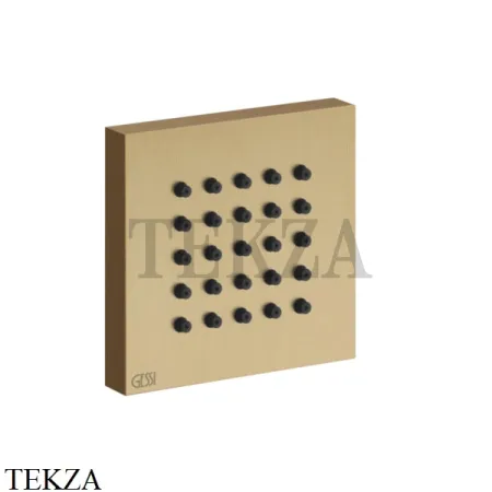 Gessi Rettangolo shower Боковая форсунка квадратная 32973-726, Warm Bronze Br. PVD