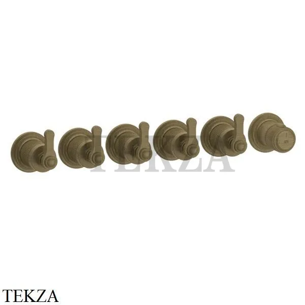 Gessi VENTI20 Термостат для душа, 5 потоков, внешняя часть 65340-713, Antique Brass