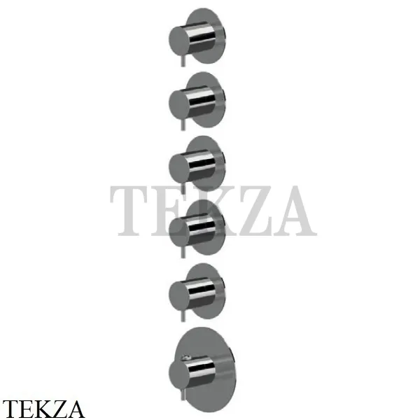 Newform XT Термостат для душа на 5 потоков, внешняя часть, 67602E.58.063, PVD Gun metal