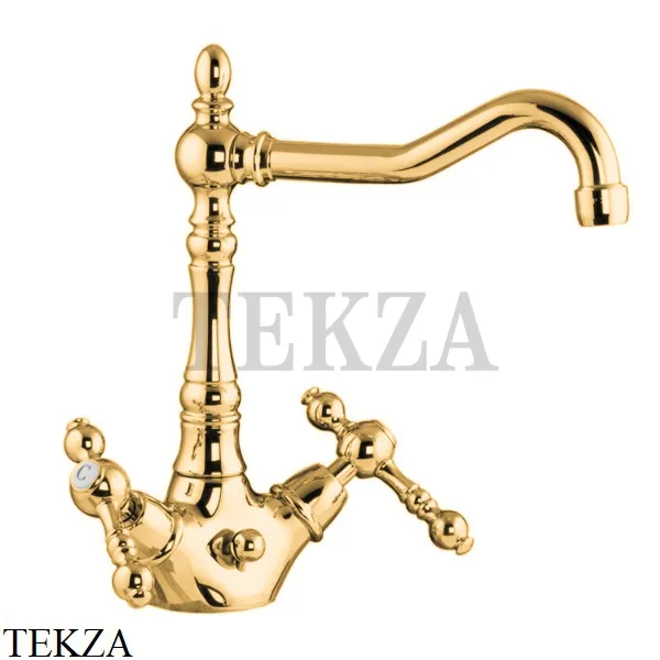FIMA Carlo Frattini EPOQUE Смеситель для раковины, с донным клапаном F5061OR, золото глянец