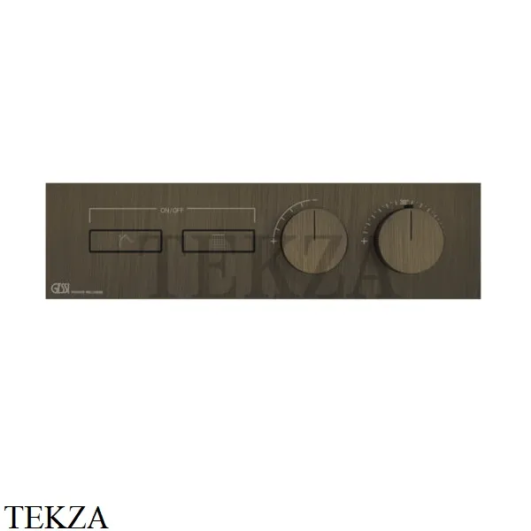 Gessi HI-FI Термостатический смеситель на 2 потока, внешняя часть 63012-713, Antique Brass