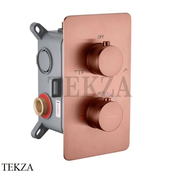 Boheme CELL Термостат для душа на 2 потока, комплект 134-2-CB, Copper Brushed