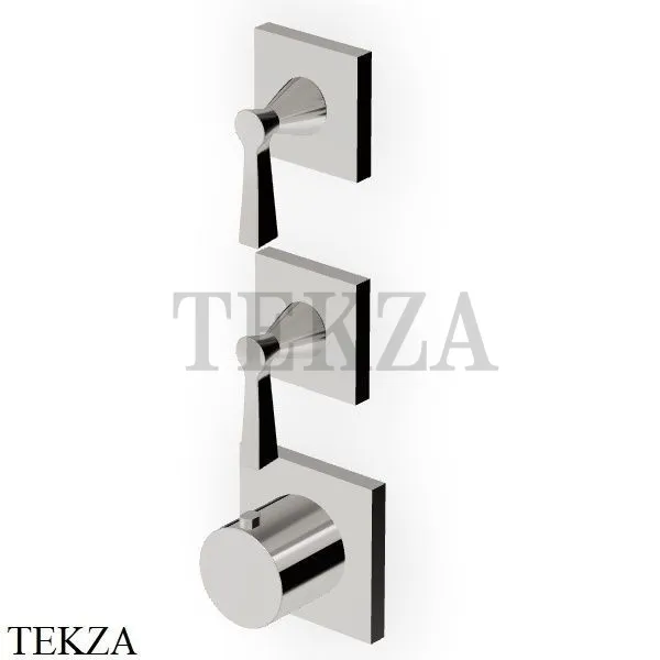 Zucchetti Bellagio Термостат для душа, 2 выхода, внешняя часть ZB2802.C8, nickel глянец