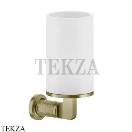 Gessi INCISO accessories Стакан настенный для зубных щеток, белый 58507-727, Brushed Brass