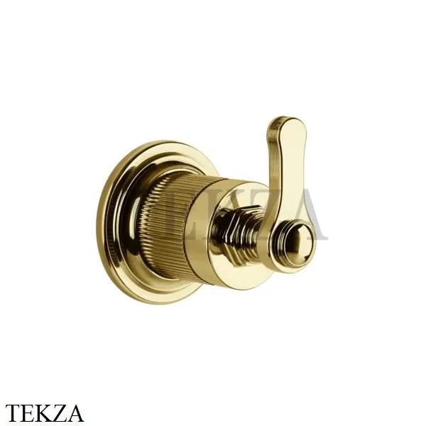 Gessi VENTI20 Вентиль запорный, 1 поток, внешняя часть 65247-246, Gold PVD