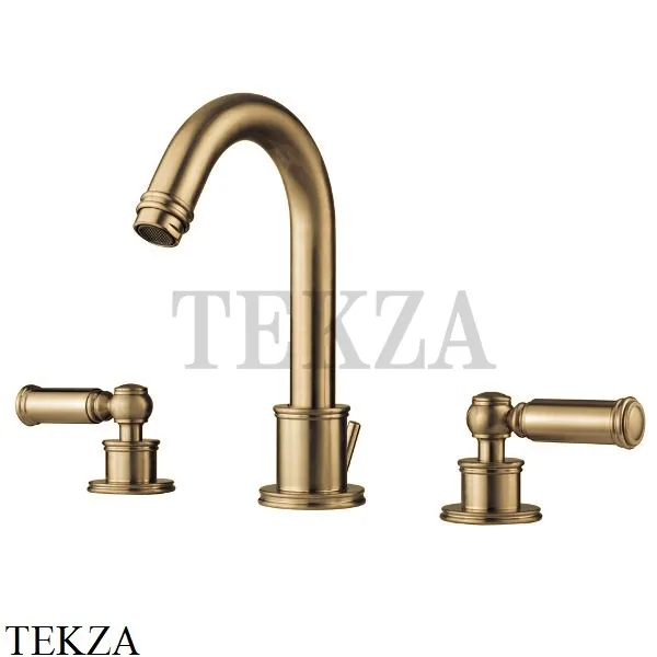 Bossini LIBERTY Смеситель для раковины 3 отв., с донным клапаном Z001302.022, бронза classic