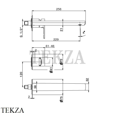 Newform HAKA Смеситель для раковины 229, внешняя часть 72030E.01.014, белый матовый