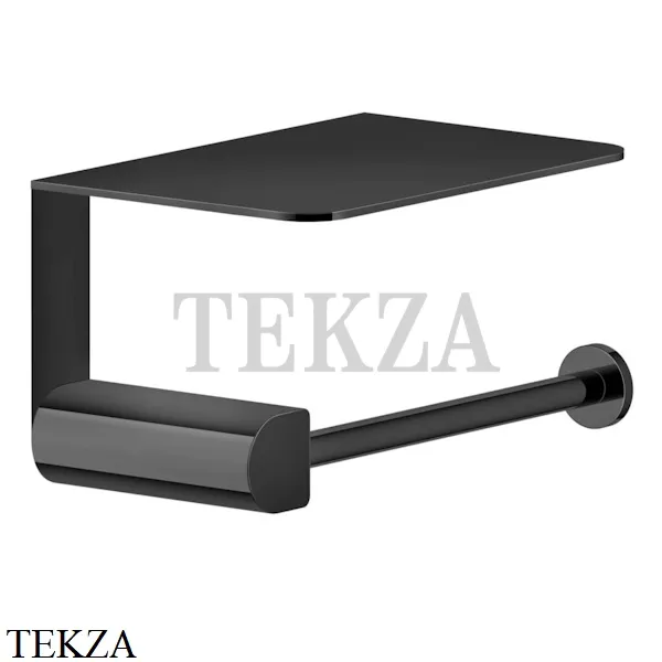 Gessi RILIEVO Держатель для туалетной бумаги с крышкой-полкой 59449-706, Black Metal