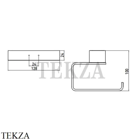 Emco Loft Держатель туалетной бумаги без крышки 0500 133 01, черный матовый
