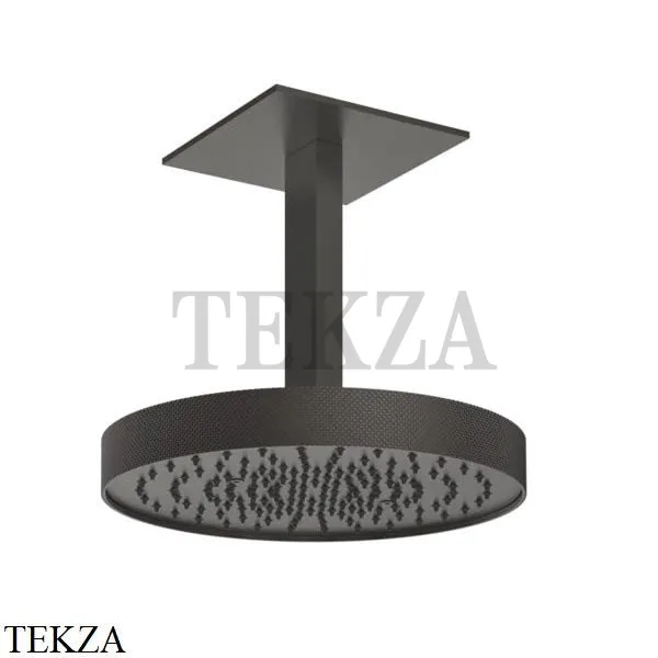 Gessi Inverso Diamantato Верхняя лейка с кронштейном D30 см 63472-707, Black Metal Br. PVD