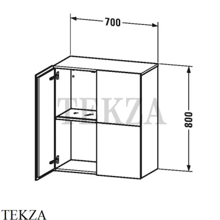 Duravit L-Cube Шкаф подвесной для ванной комнаты LC1177, белый матовый
