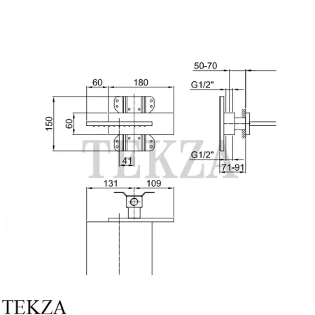 Fantini Встраиваемая часть настенного верхнего душа 86008036A