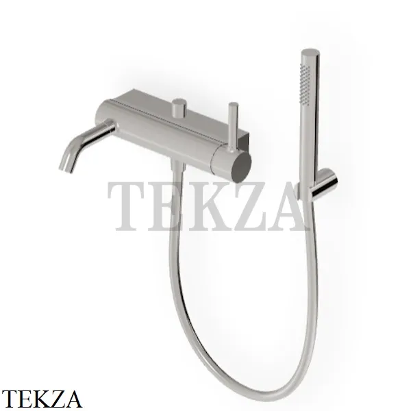 Zucchetti Pan Смеситель для ванны и душа с гарнитуром ZP6181.C8, nickel глянец
