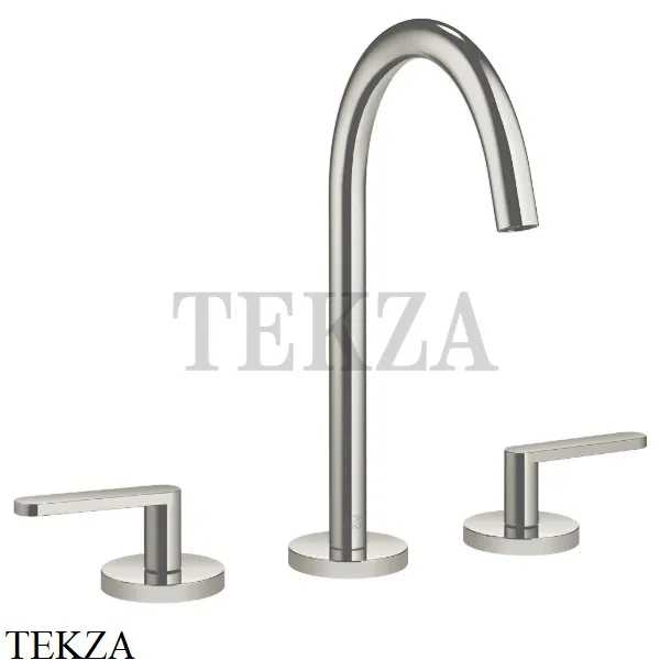 Dornbracht Meta Смеситель для раковины на 3 отверстия 20713661-06, платина матовая