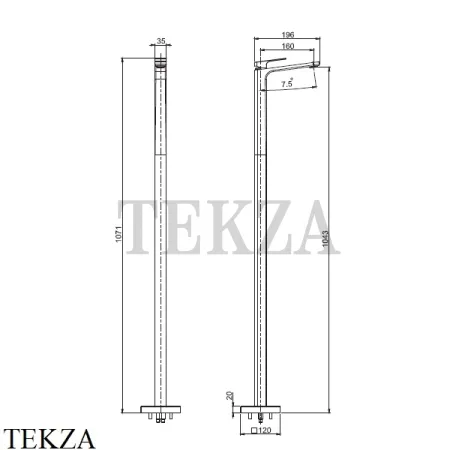 FIMA Carlo Frattini FIT Смеситель для раковины напольный, F3381/PNBS белый матовый
