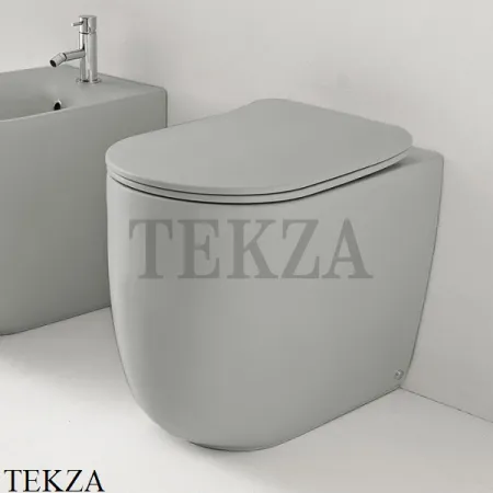 Kerasan Nolita Унитаз безободковый пристенный, с крышкой микролифт 531859, Grigio matt