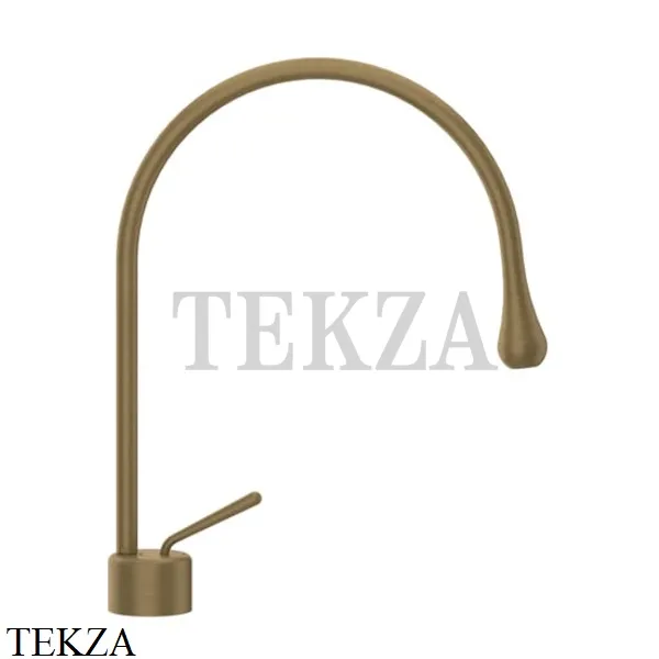 Gessi Goccia Смеситель для раковины средний, без сливного гарнитура 33602-713, Antique Brass