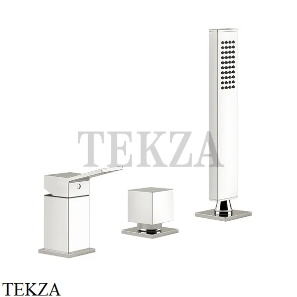 Gessi RETTANGOLO K Смеситель для ванны, без излива 53043-720, Nickel PVD