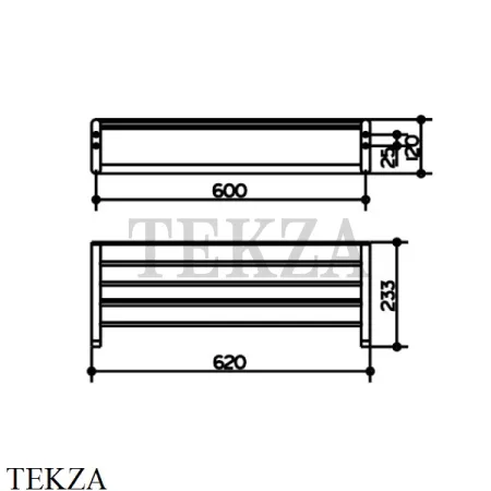 Keuco Elegance Полка держатель для полотенец 11675010000, хром глянец