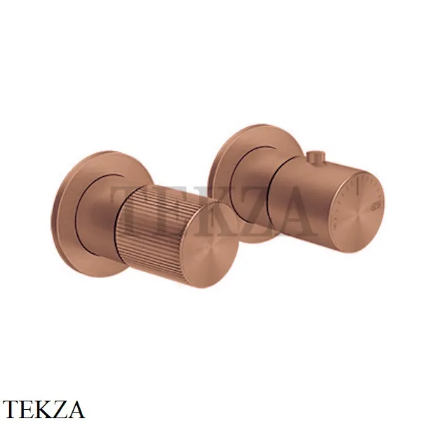 Gessi Habito RIGATO Термостат для душа на 1 поток, внешняя часть 70532-708, Copper Brushed