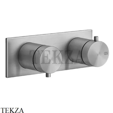 Gessi 316 SHOWER Термостат для душа на 3 выхода, на планке внешняя часть 54036-239, Steel Brushed