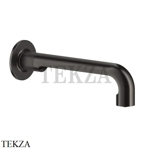 Gessi INCISO Излив для раковины настенный средней длины 58100-707, Black Metal brushed