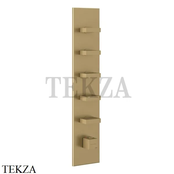 Gessi Rettangolo Wellness Термостат 5 выходов, внешняя часть 43030-726, Warm Bronze Br