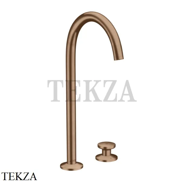Axor ONE Смеситель для раковины Select 260, гарнитур Push‑Open 48060310, Brushed Red Gold