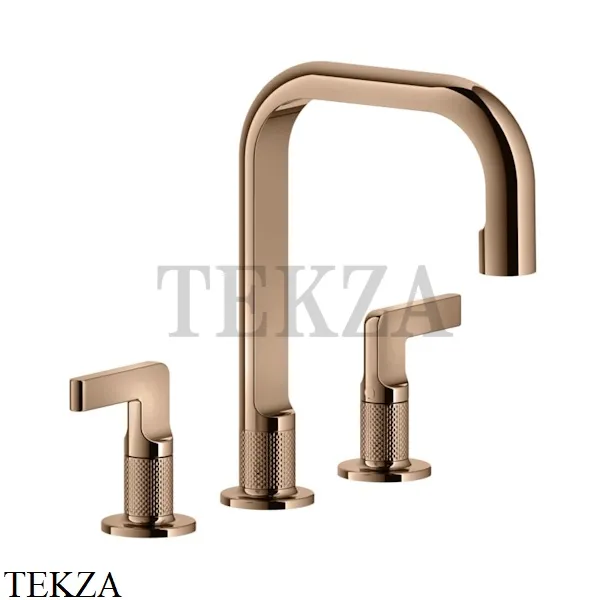 Gessi INCISO Смеситель для раковины средний, без гарнитура 58014-030, Copper глянец