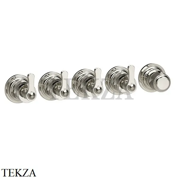 Gessi VENTI20 Термостат для душа, 4 потока, внешняя часть 65338-149, Finox Brushed Nickel