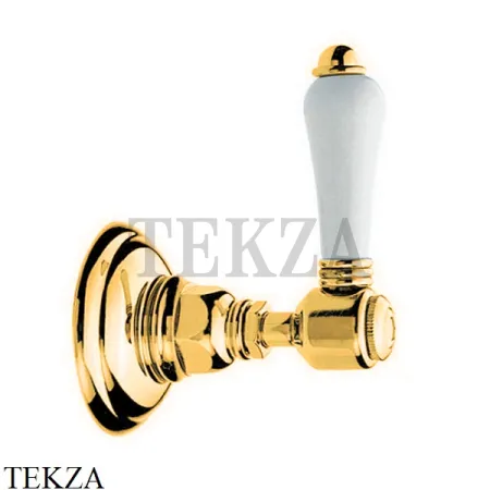 Nicolazzi Monocomando Запорный вентиль P.M.Blanc, внешняя часть 4912GO78, золото глянец Gold 24k