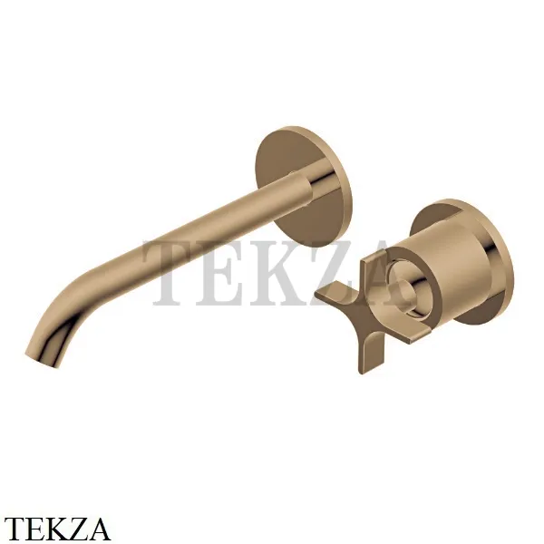 Ritmonio Diametro35 Cross Смеситель для раковины 193, внешняя часть PR53AL202 BRX, Brushed Bronze