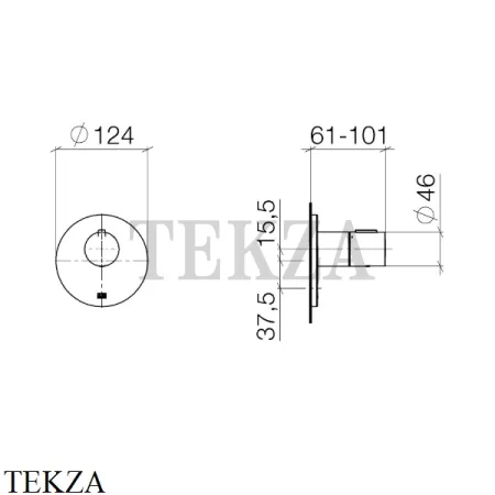 Dornbracht xTOOL Термостат для душа на 1/2, внешняя часть 36501979-99, Dark Platinum matt