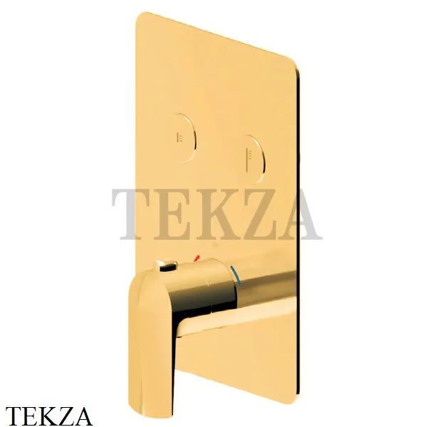 Newform Delta Zero Термостат для душа 2 потока select, внешняя часть 70429E.61.020, PVD Glossy Gold