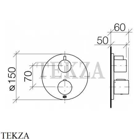 Dornbracht xTOOL Термостат для душа 1 поток, внешняя часть 36425970-00, хром глянец