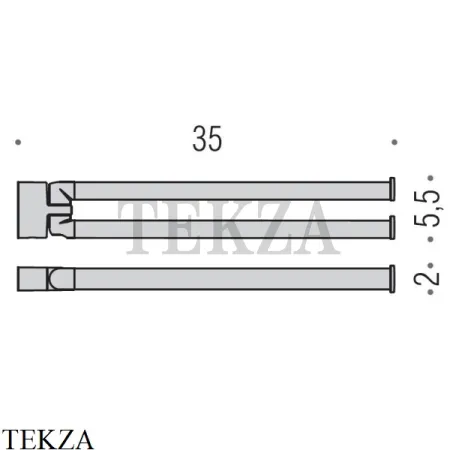 Colombo Lulu Полотенцедержатель двойной B6212.CR, хром глянец