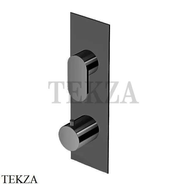 Zucchetti Octo Термостат для душа на 1 поток, внешняя часть ZOC659.P81, brushed total black PVD