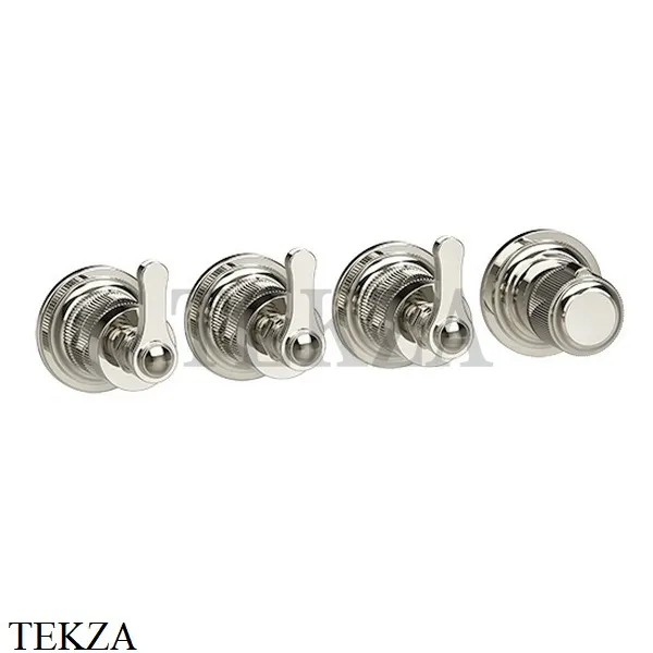 Gessi VENTI20 Термостат для душа, 3 потока, внешняя часть 65336-149, Finox Brushed Nickel