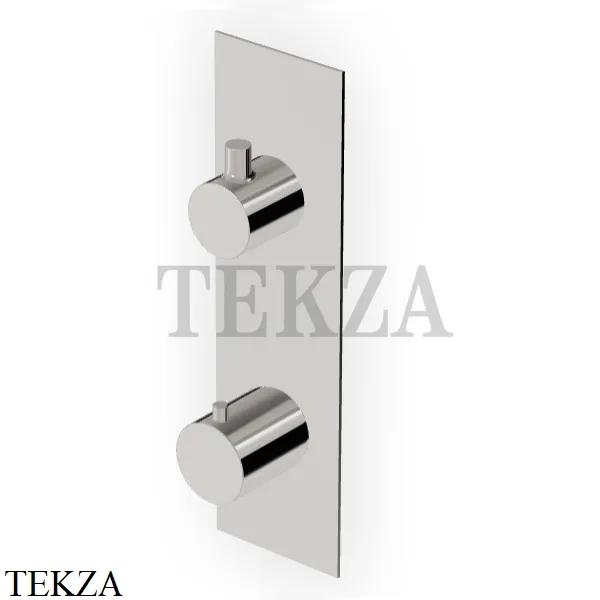 Zucchetti PAN Термостат для душа, 2-3 выхода, внешняя часть ZT28646.C8, nickel глянец